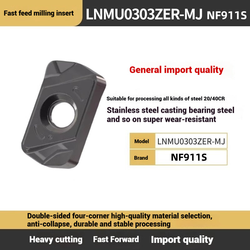 1113-EXN03R fast feed milling cutter disk Toshiba double-sided open roughness internal coolant water discharge milling cutter disk LNMU0303 milling cutter blade Shandong Denso Pricision Tools Co.,Ltd.